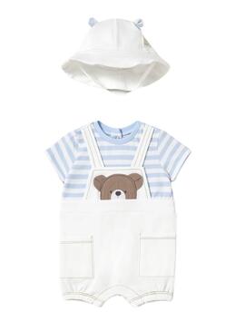   Pelele Mayoral avec ourson blanc pour bébé