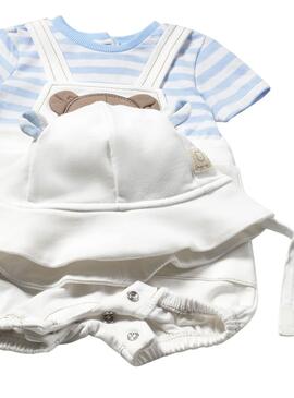   Pelele Mayoral avec ourson blanc pour bébé