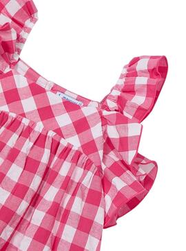 Robe vichy rose et blanc Mayoral pour fille
