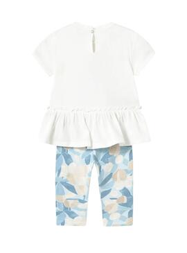 Set  Mayora  leggings bleus avec volants de la marque  pour bébé.