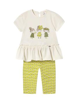  Set Mayoral Leggings volants jaune bébé