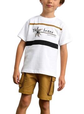  Set Mayoral short cargo blanc pour enfant