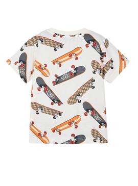 T-shirt Mayoral imprimée beige pour garçon