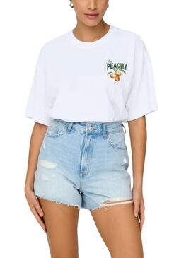 Maillot Only Vivvi Peach blanc pour femme