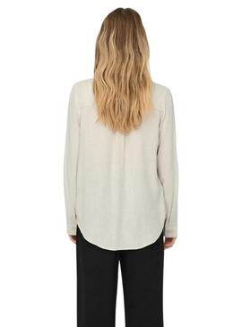 Chemise Only Yasmin Siesta beige pour femme