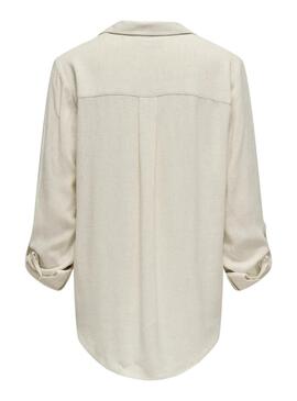 Chemise Only Yasmin Siesta beige pour femme
