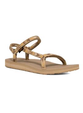 Sandales Teva Original Universal Slim beige pour femme