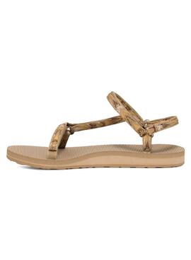 Sandales Teva Original Universal Slim beige pour femme
