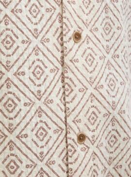 Chemise Jack and Jones Vicent beige pour homme.