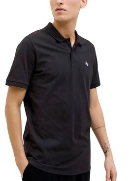 Polo Jack and Jones en jersey noir pour homme.