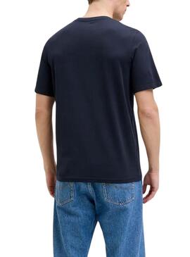 T-shirt Jack and Jones Verner bleu marine pour homme