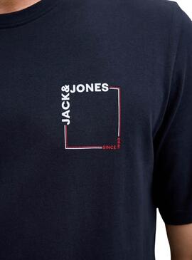 T-shirt Jack and Jones Verner bleu marine pour homme