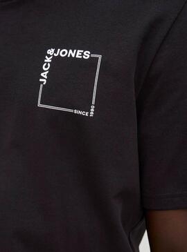 T-shirt Jack and Jones Verner noir pour homme.