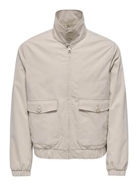 Veste  Only and Sons Ron beige pour homme
