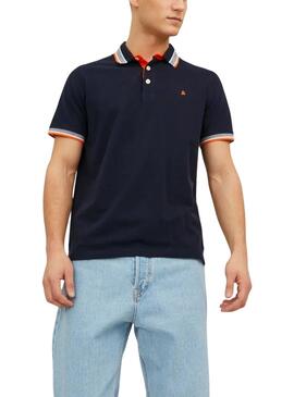 Polo Jack and Jones azul marino pour hommes.