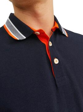 Polo Jack and Jones azul marino pour hommes.