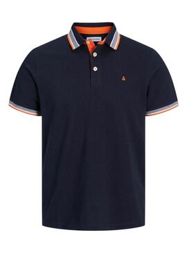 Polo Jack and Jones azul marino pour hommes.