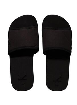 Tongs Calvin Klein à plateforme noires pour femme