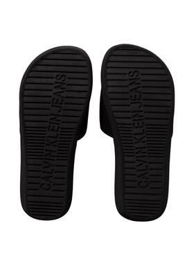 Tongs Calvin Klein à plateforme noires pour femme