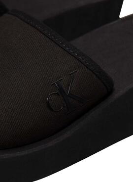Tongs Calvin Klein à plateforme noires pour femme