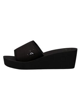 Tongs Calvin Klein à plateforme noires pour femme