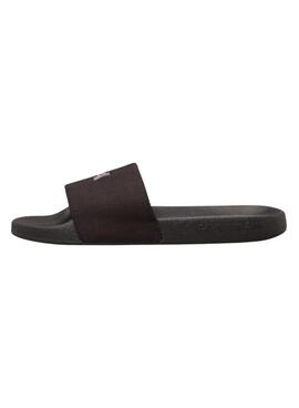Tongs Calvin Klein monogramme noir pour femme
