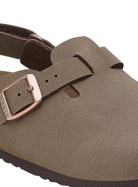 Sabots Birkenstock Tokio marron pour enfant