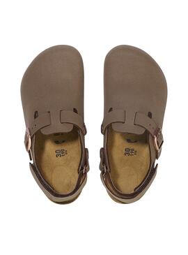 Sabots Birkenstock Tokio marron pour enfant
