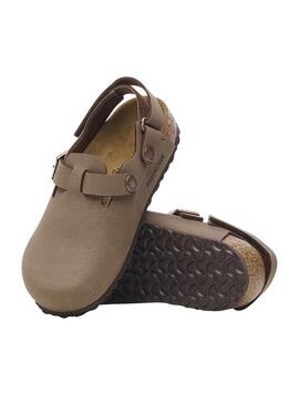 Sabots Birkenstock Tokio marron pour enfant