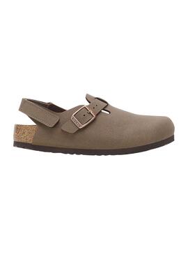 Sabots Birkenstock Tokio marron pour enfant
