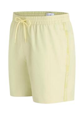 Maillot Calvin Klein logo bande jaune pour homme