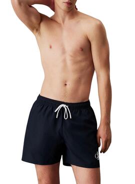 Maillot de bain Calvin Klein Monogramme marine pour homme