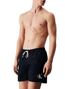 Maillot de bain Calvin Klein Monogramme marine pour homme