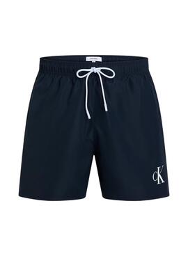 Maillot de bain Calvin Klein Monogramme marine pour homme