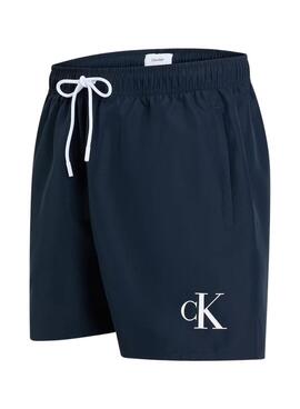 Maillot de bain Calvin Klein Monogramme marine pour homme