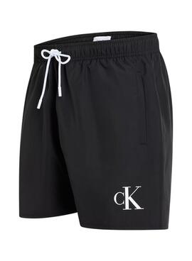 Maillot de bain Calvin Klein Monogramme noir pour homme