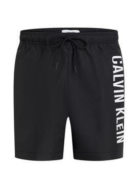 Maillot de bain Calvin Klein logo noir devant pour homme.