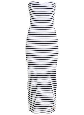 Robe Calvin Klein Rib à rayures midi imprimée pour femme