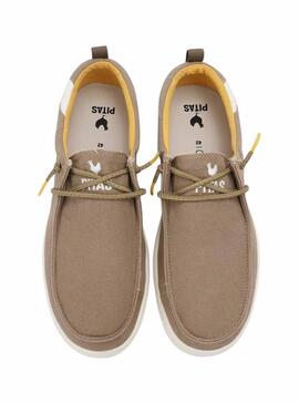Chaussures Walkin Pitas Wallabi Biarritz taupe pour homme