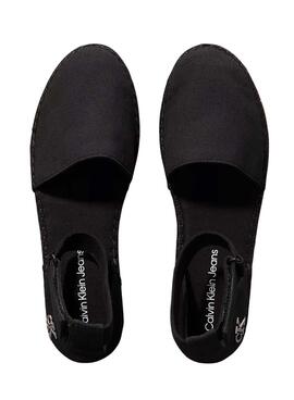 Espadrilles Calvin Klein à plateforme noires pour femme.