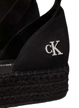 Espadrilles Calvin Klein à plateforme noires pour femme.