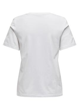 T-shirt Only Henny blanc pour femme