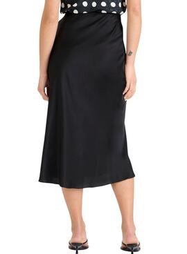 Jupe en satin noir Naf Naf pour femme