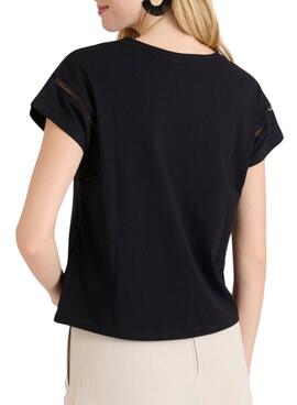 T-shirt Naf Naf Shara noir pour femme