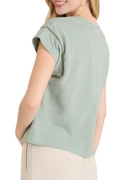 T-shirt Naf Naf Shara verte pour femme