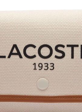 Sac Lacoste Jacquard Heritage beige pour femme
