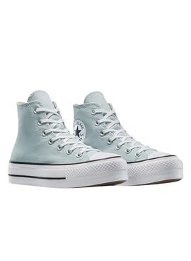 Sneakers Converse Chuck Taylor All Star plateforme turquoise bleu