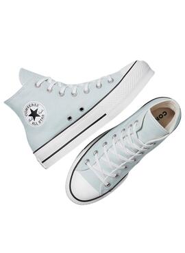 Sneakers Converse Chuck Taylor All Star plateforme turquoise bleu