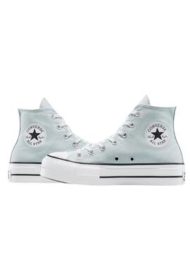Sneakers Converse Chuck Taylor All Star plateforme turquoise bleu