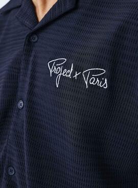 Chemise Project x Paris noire texturée pour homme